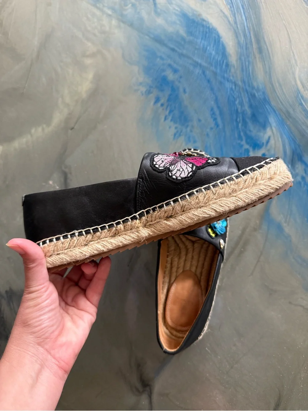 Anthropologie Bill Blass Wyatt Butterfly Espadrilles
